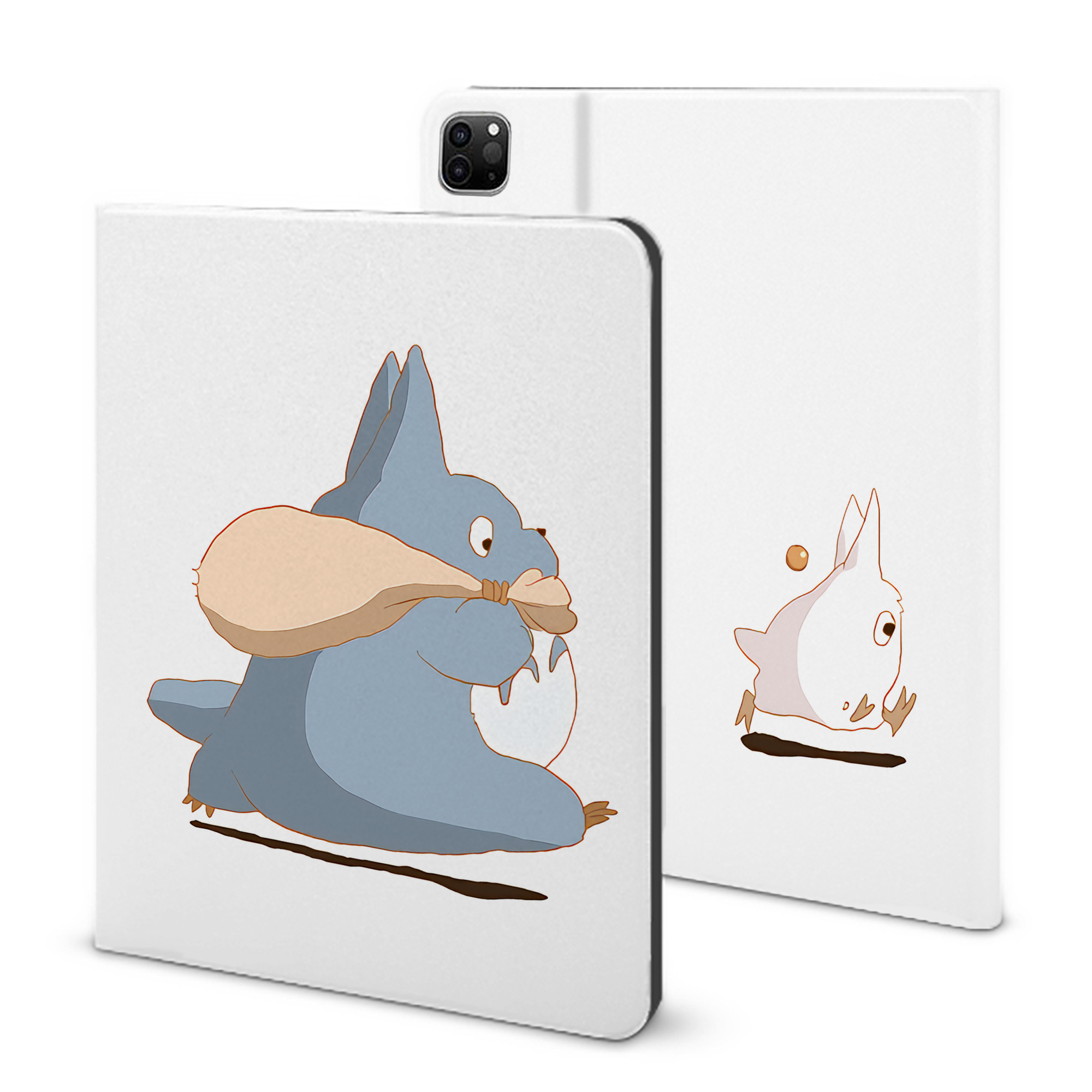 （画像用） となりのトトロ 草壁メイ 草壁サツキ My Neighbor Totoro Satsuki Kusakabe Mei Kusakabe IPad ケース ブック型 PUレザー TPU 耐衝撃 軽量 薄型 ペン収納なし 全面保護 IPad 各モデル対応